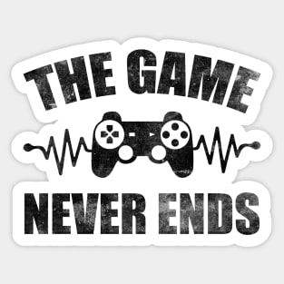 game never ends heartbeat controller gamer quote gaming Sticker